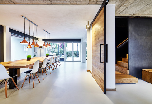 Umbau Elternhaus zum Drei-Generationen Haus industrielt-spisestue