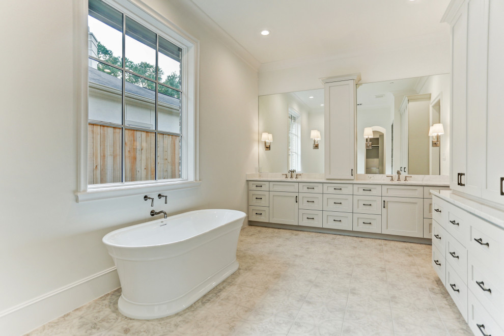 Reclaimed Brick Modern French Country French Country Bathroom