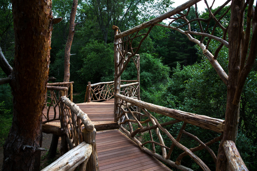 Design ideas for a rustic landscaping in Boston.