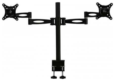 Mount-It! Dual Monitor Mount Arms Desk Stand, Fits 19"-27" Screens