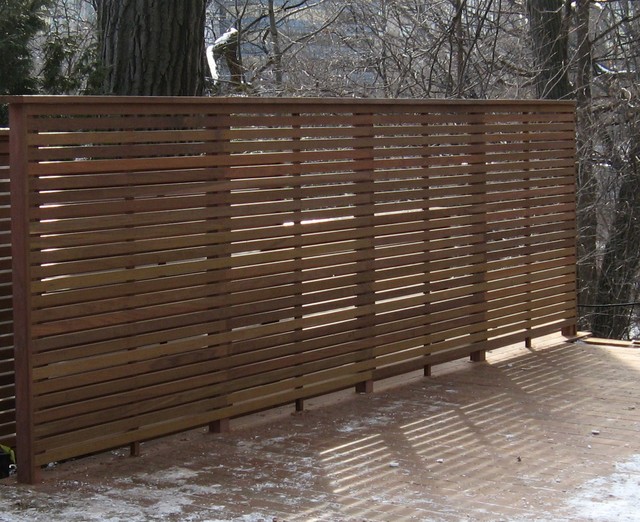 Horizontal Ipe Fencing Built By Forest Fence & Deck Co Ltd