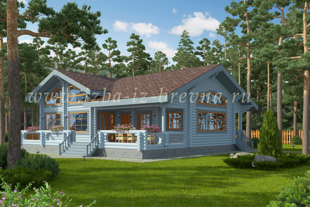 Проекты бань из оцилиндрованного бревна