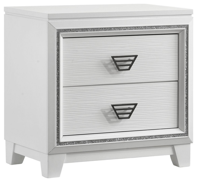 Picket House Taunder Nightstand, White Transitional Nightstands And