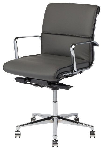 Lucia Grey Naugahyde Office Chair, HGJL288