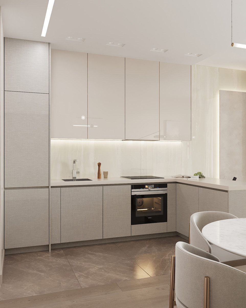 Современный дзен. ЖК Переулок Бульварный. Визуализация.