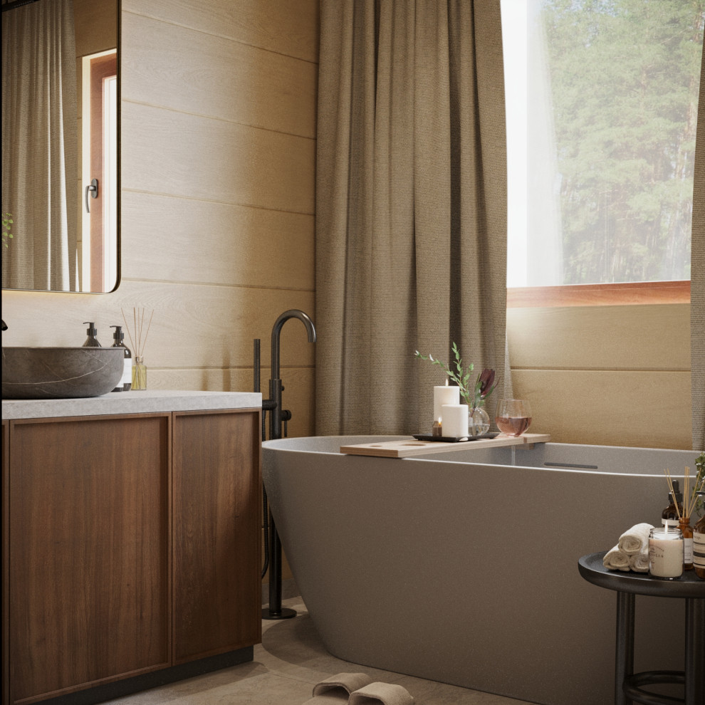 Дизайн интерьера дома из клееного бруса