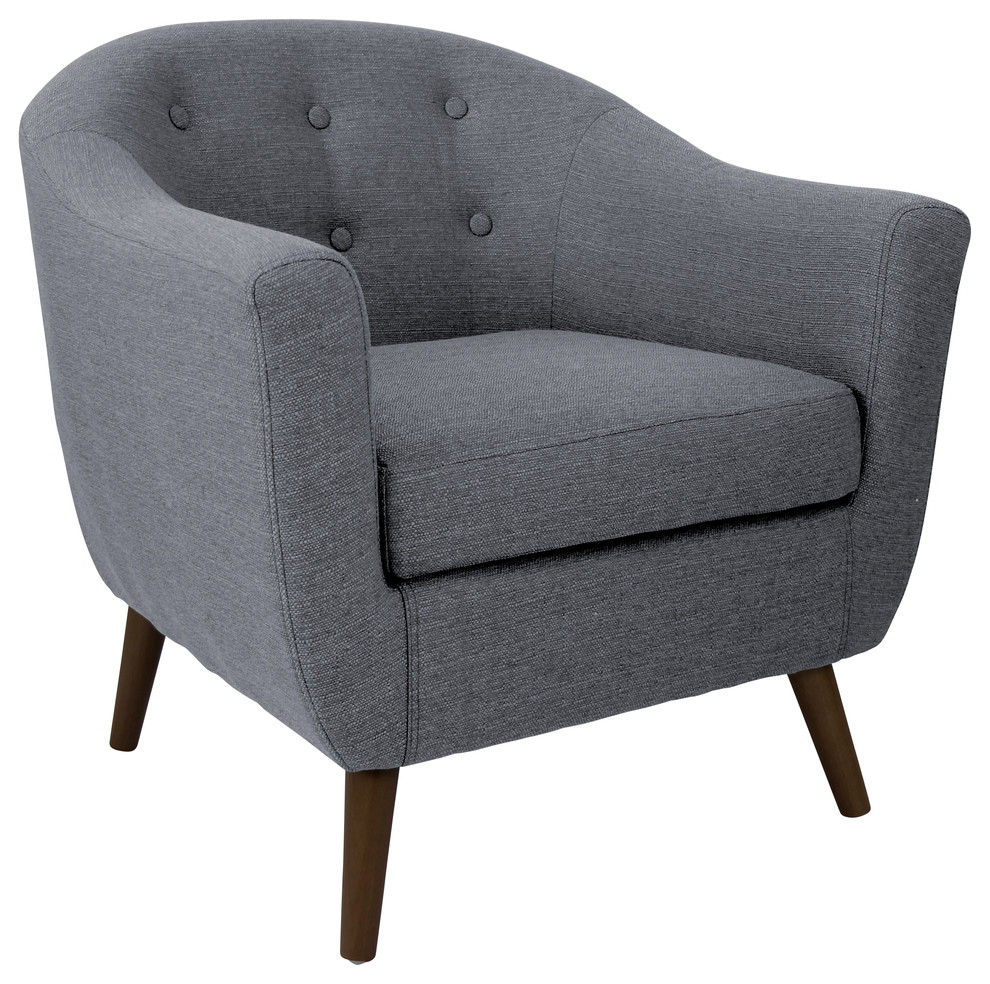 Lumisource Rockwell Accent Chair, Charcoal Gray