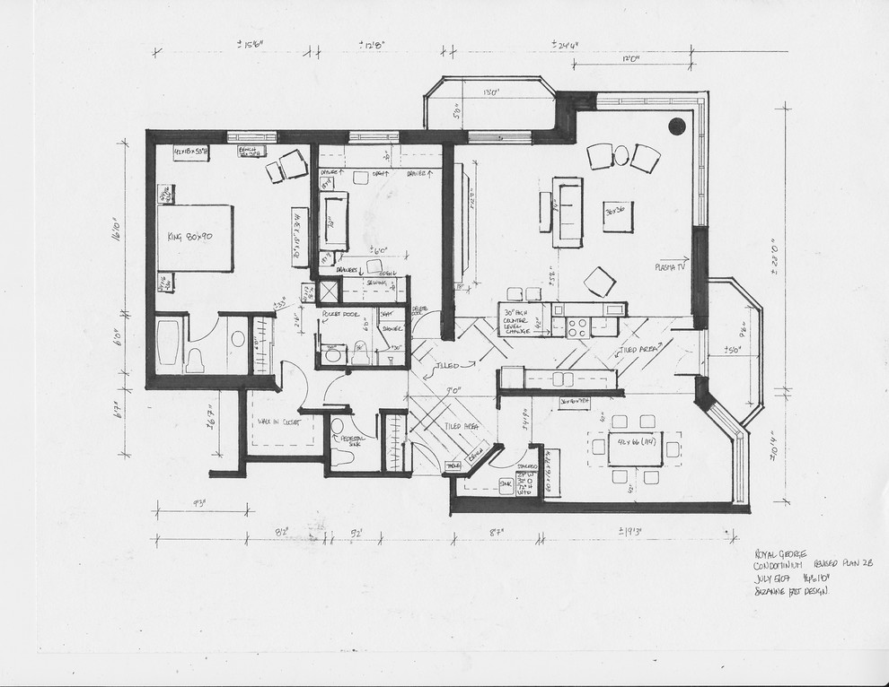 residential space plans- Kingston waterfront condominium space plan