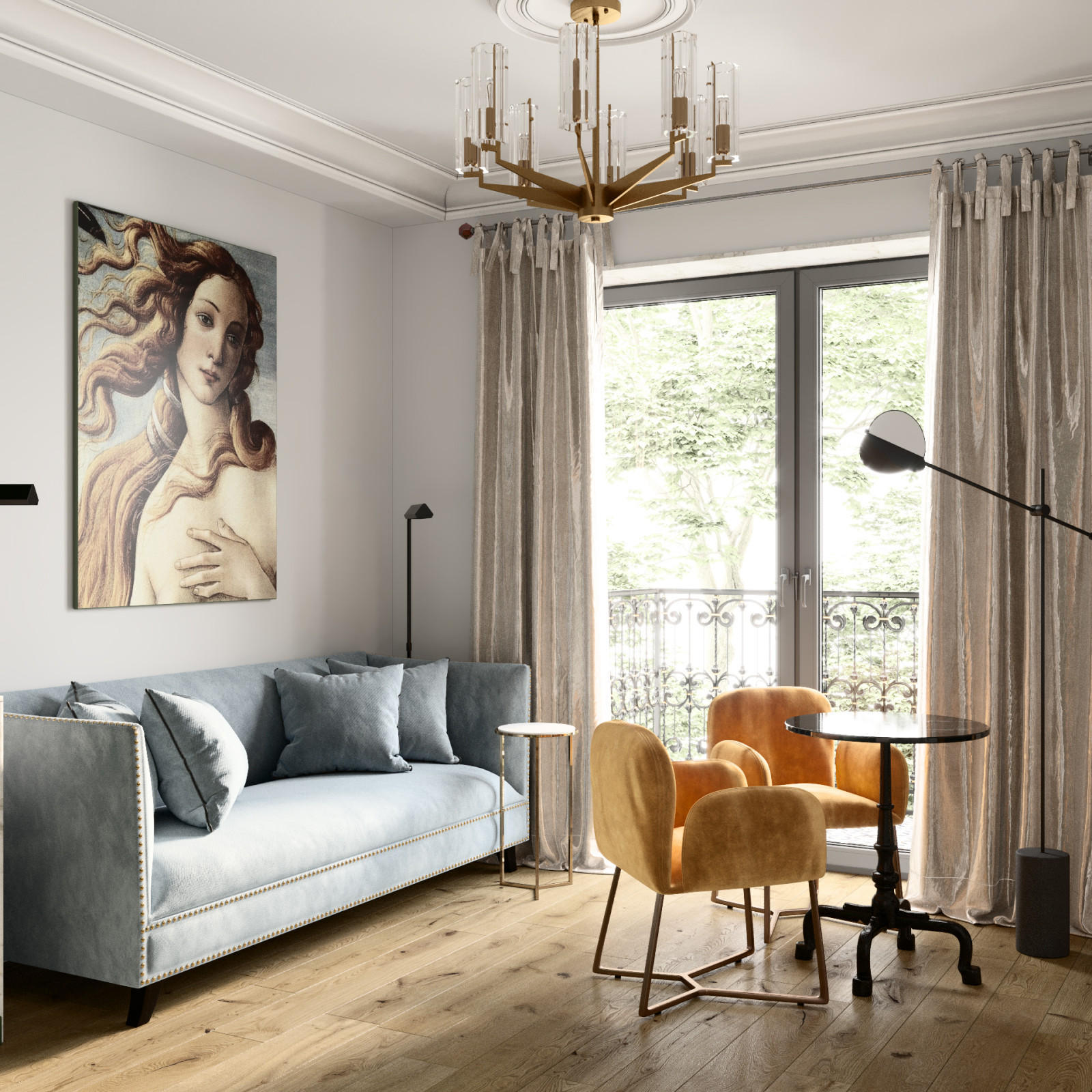 ДИЗАЙН-ПРОЕКТ КВАРТИРЫ В ВАРШАВЕ В РОМАНТИЧНОМ СТИЛЕ