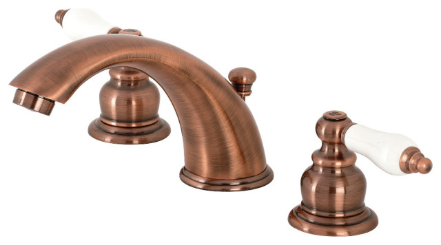 Kingston Brass KB966PL Magellan Widespread Bathroom Faucet, Antique Copper