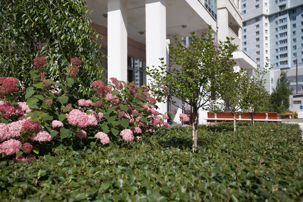 Оформление входа в подъезд многоквартирного дома на Ходынке ЖК "Гранд парк"