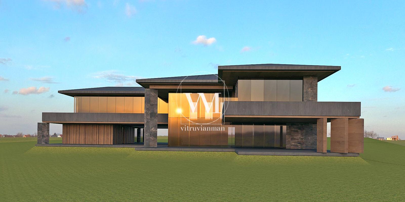 Дом в стиле Райта - Дома прерий - Современная классика - 1200м2