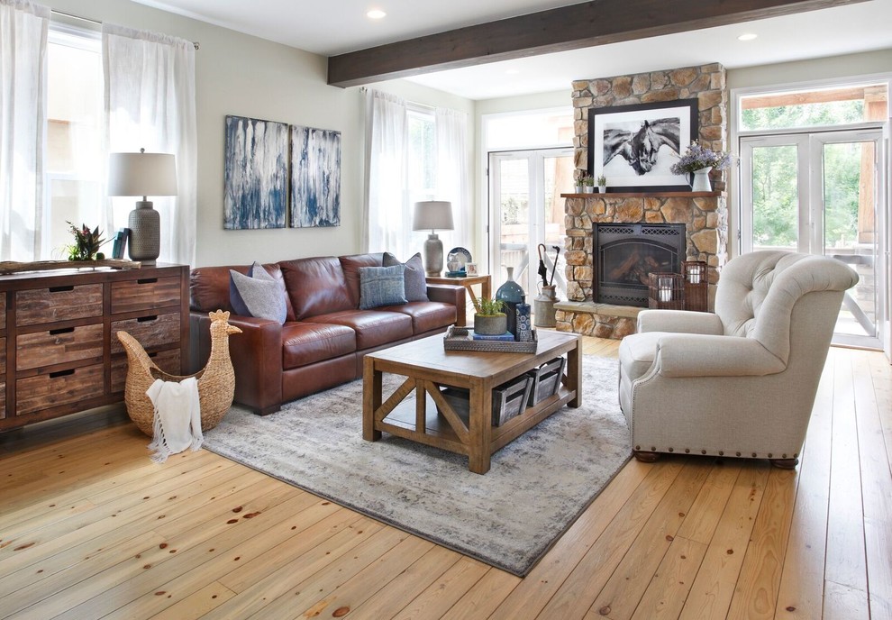 Farmhouse Favorites Durango Leather Sofa Room Rustic Living Room