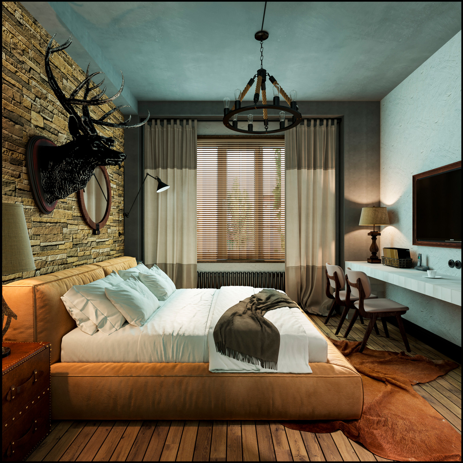 Дизайн апарт комплекса/гостиницы в стиле шале 250 м2