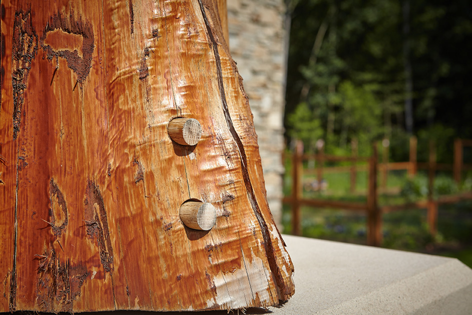 Inspiration for a rustic entryway remodel in Grand Rapids