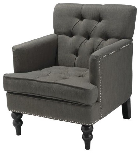 Malone Club Chair - Charcoal Grey