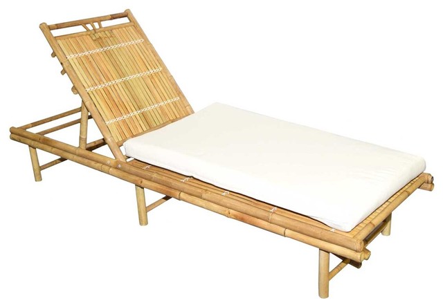 Bamboo Sunbed With Cushion