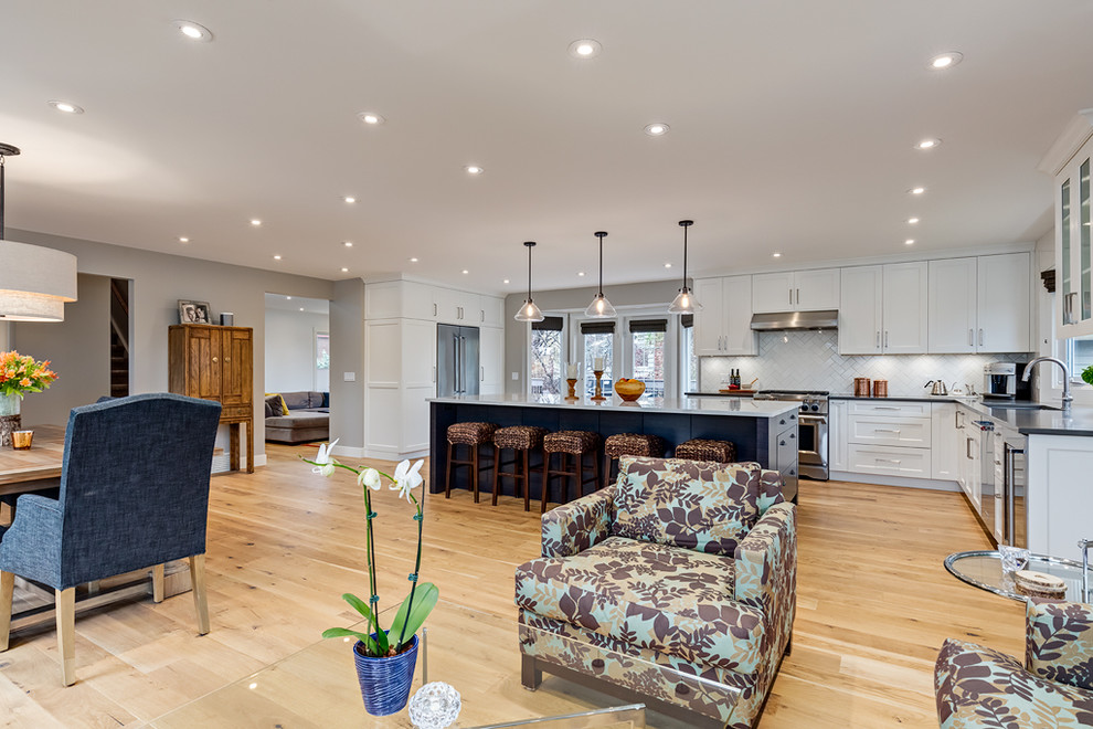 Transitional kitchen photo in Calgary