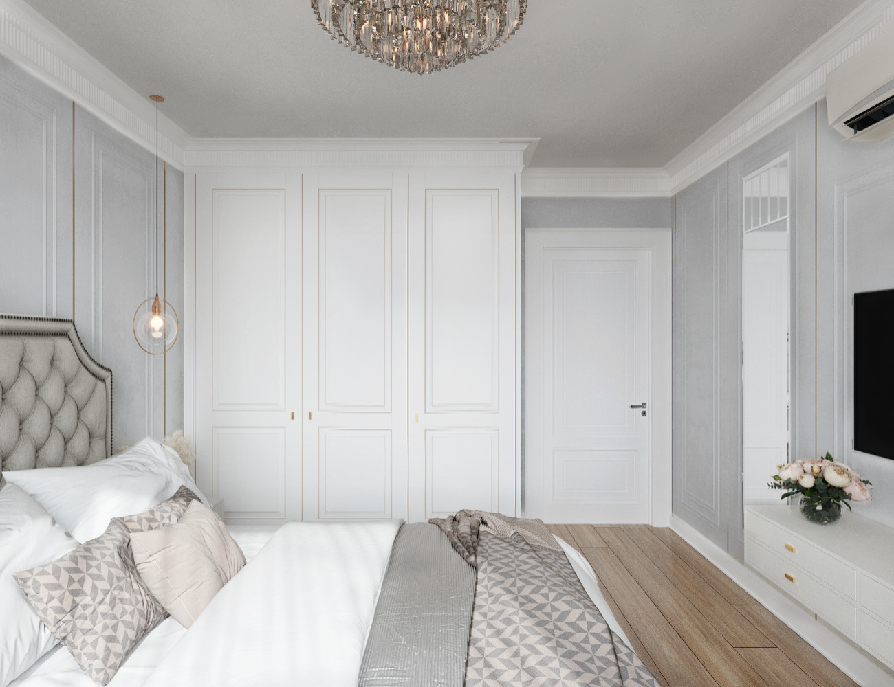 Дизайн-проект двухкомнатной квартиры в сдержанных тонах