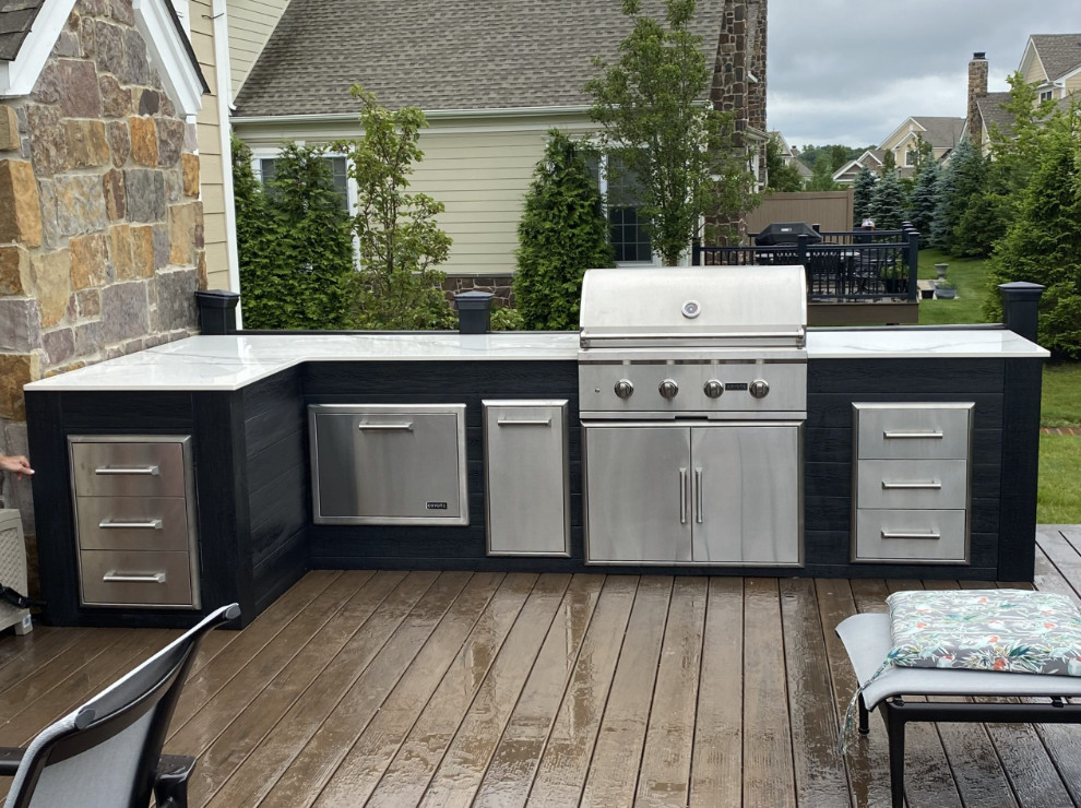 L Shaped Outdoor Kitchen