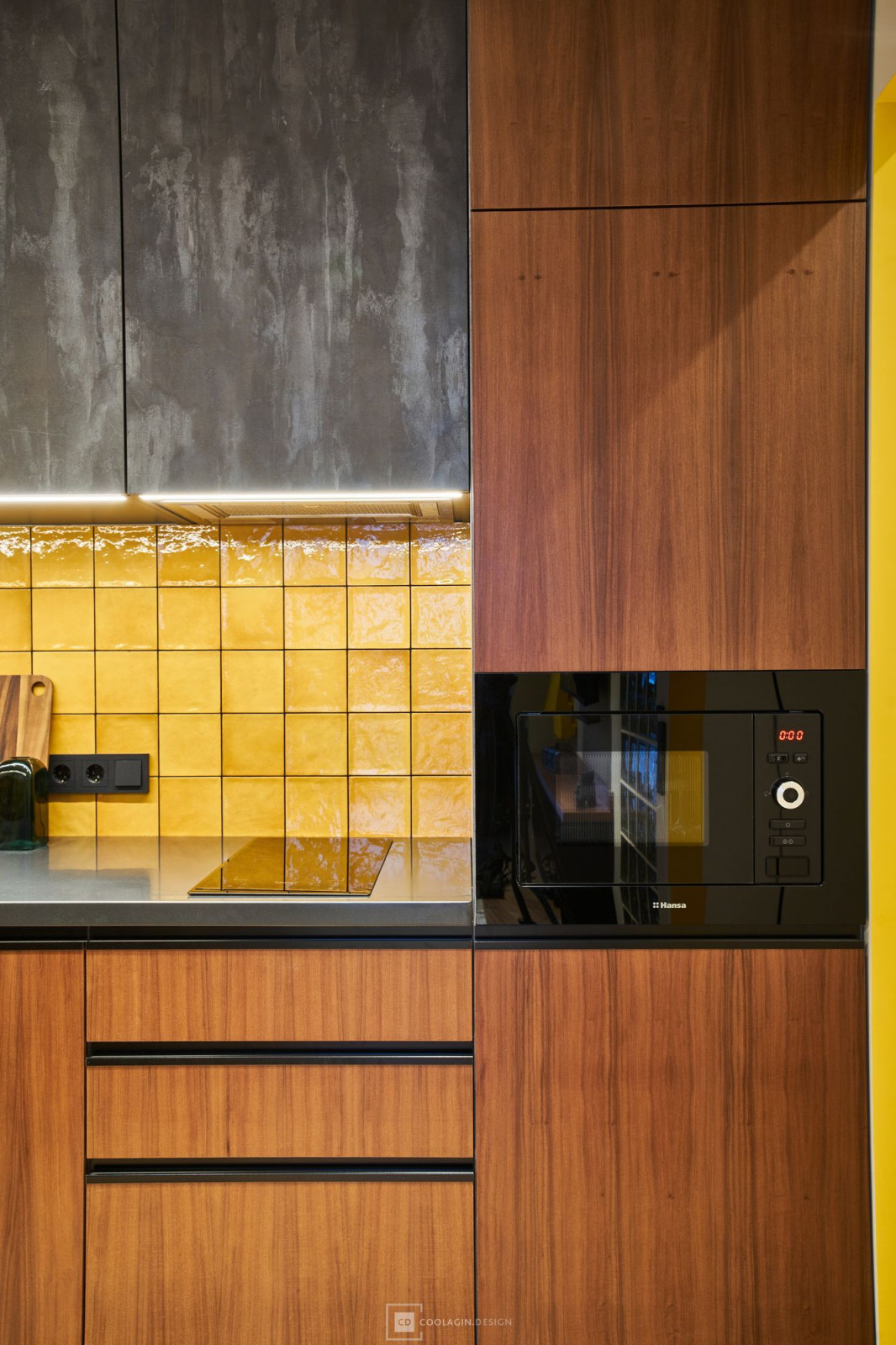 Стильный интерьер с жёлтыми акцентами