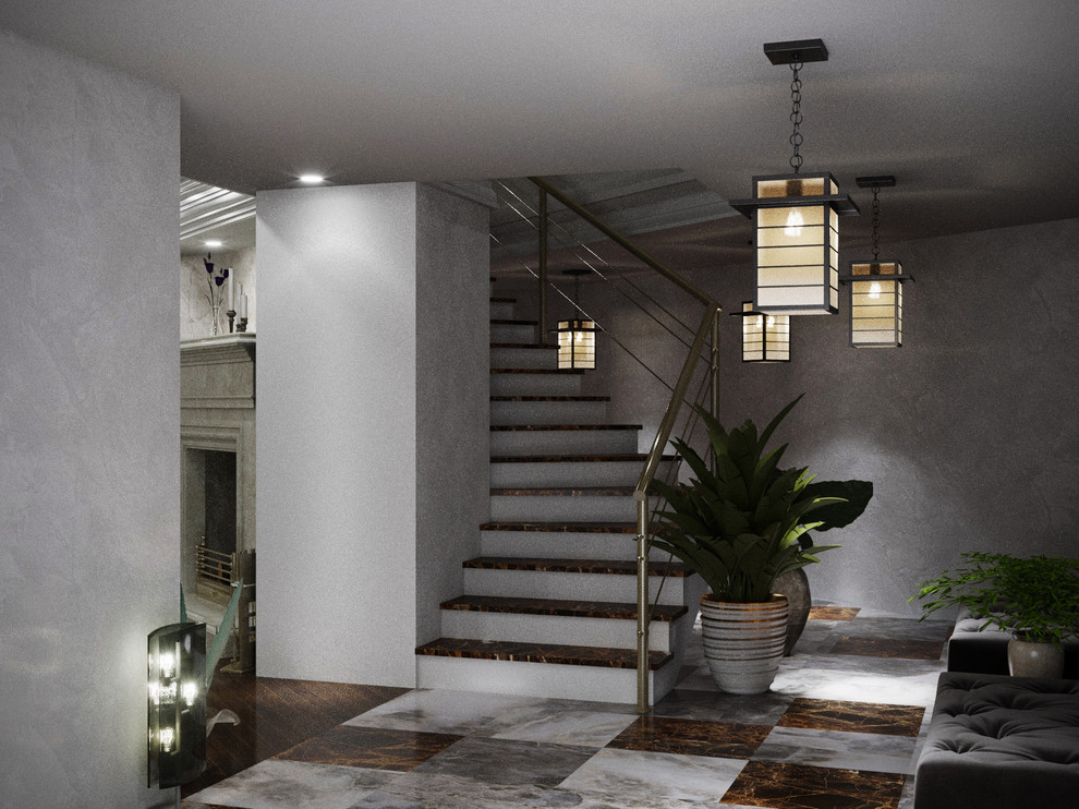 Гостиная, лестница на верхний ярус