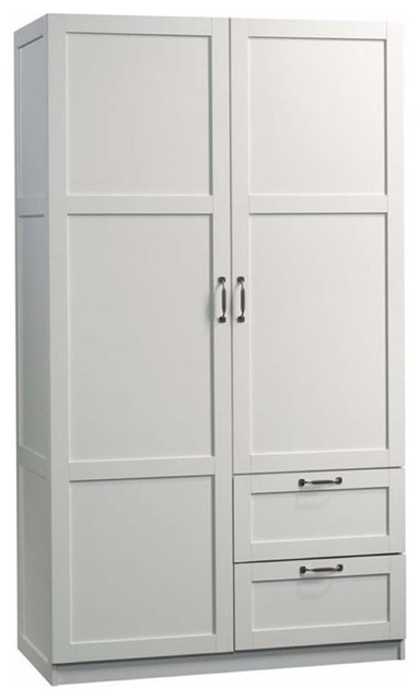 Pemberly Row Wardrobe Armoire In Highland Oak Contemporary Armoires And Wardrobes By Homesquare