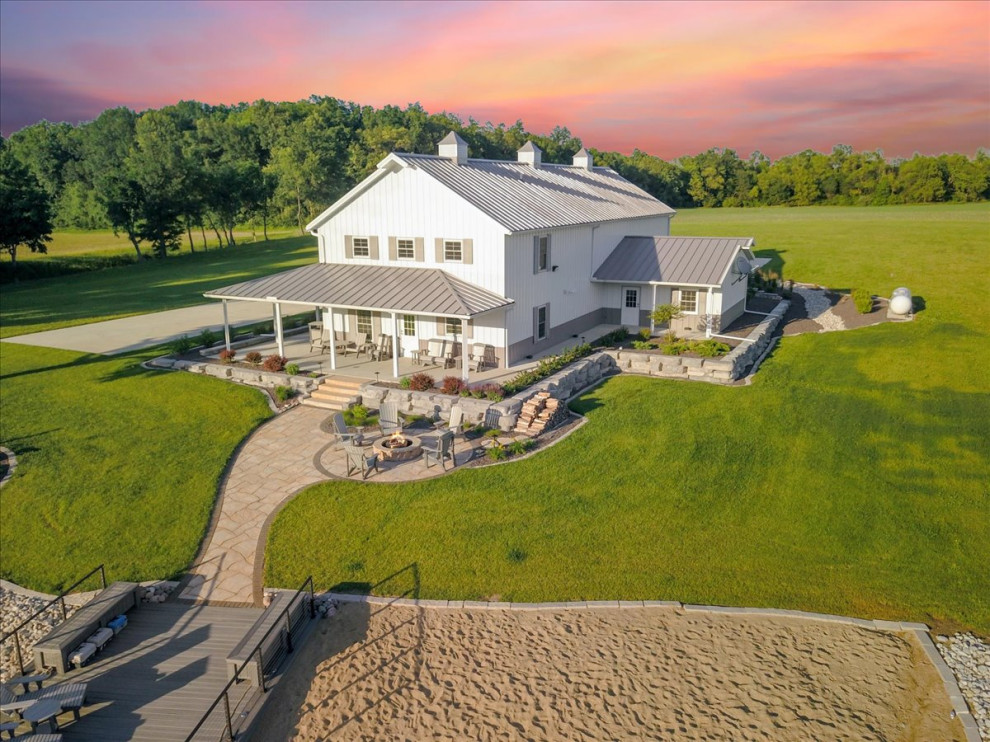 Barndominium Rustic Landscape Chicago by Bellas Landscaping Houzz