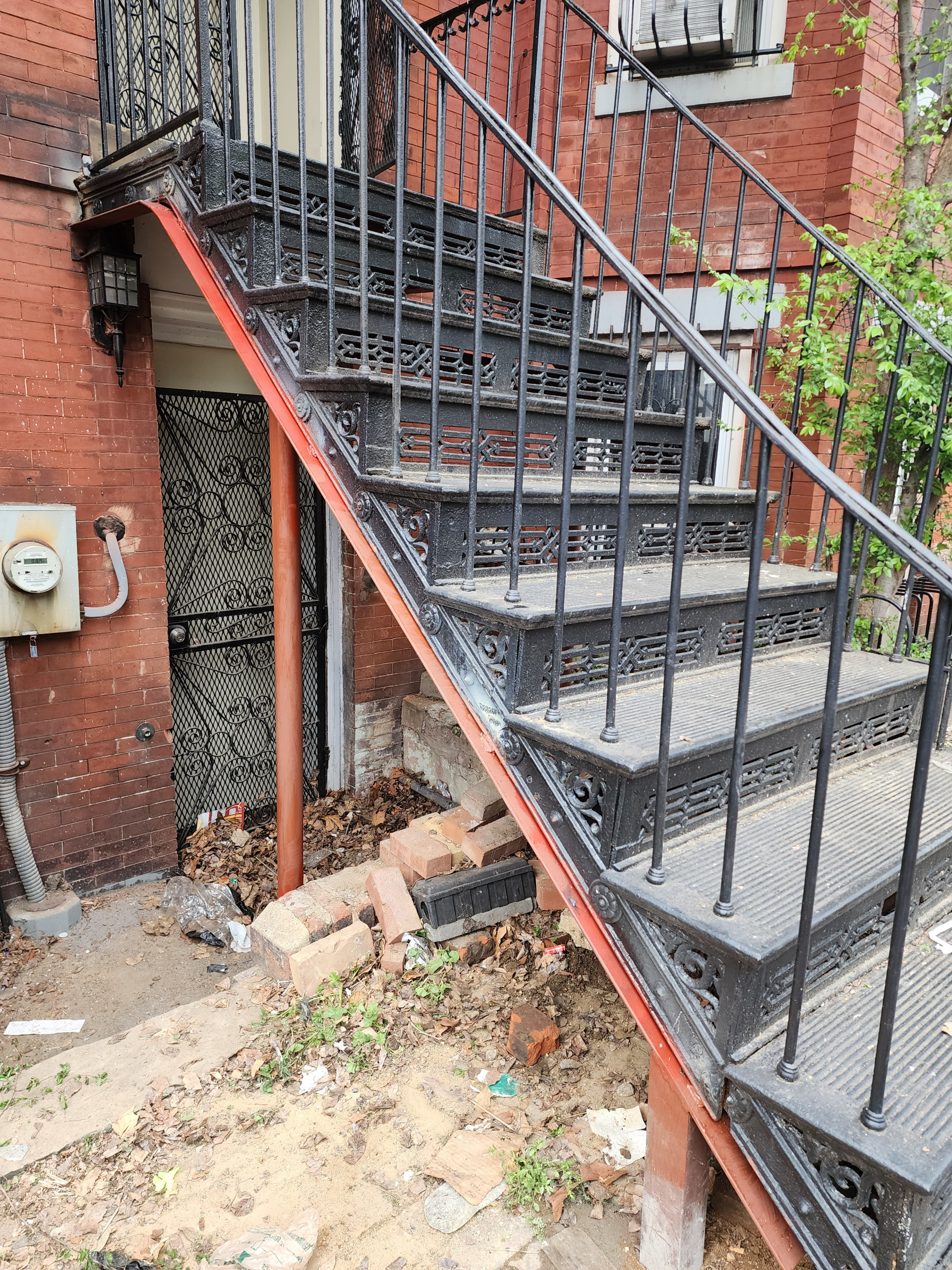 Restoration cast iron staircase