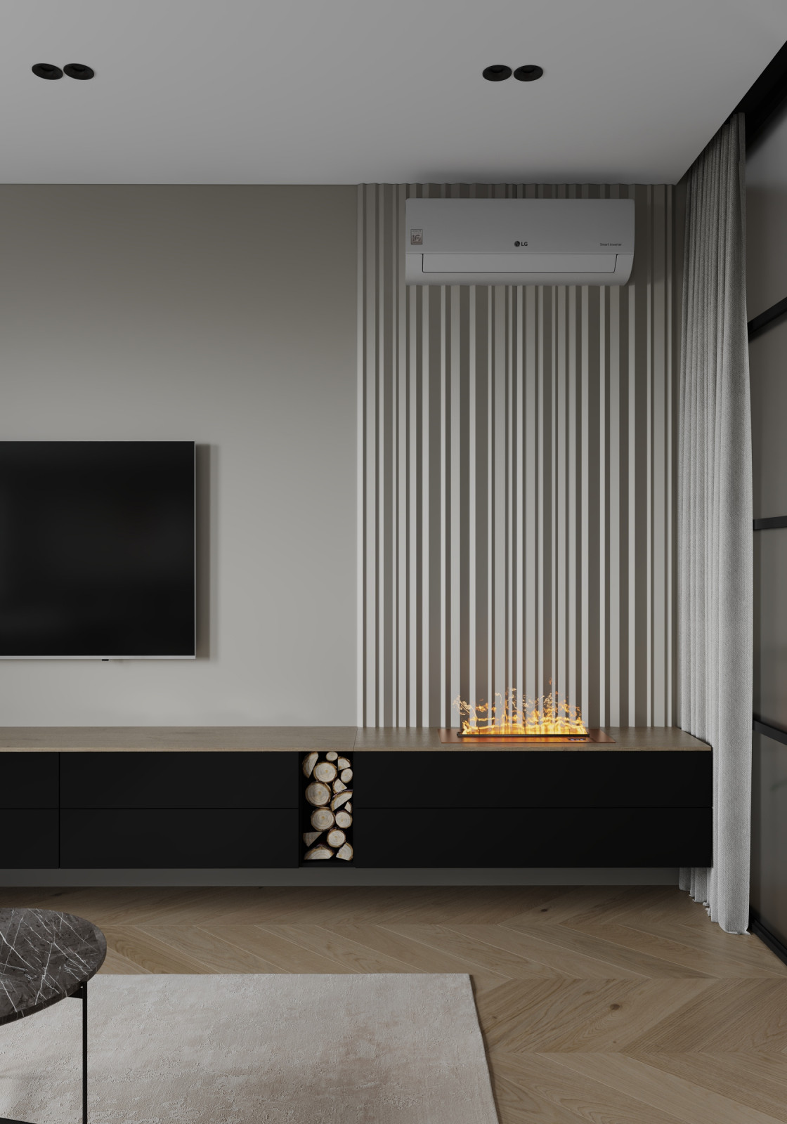 Гостиная (Трехкомнатная квартира, Пенза)