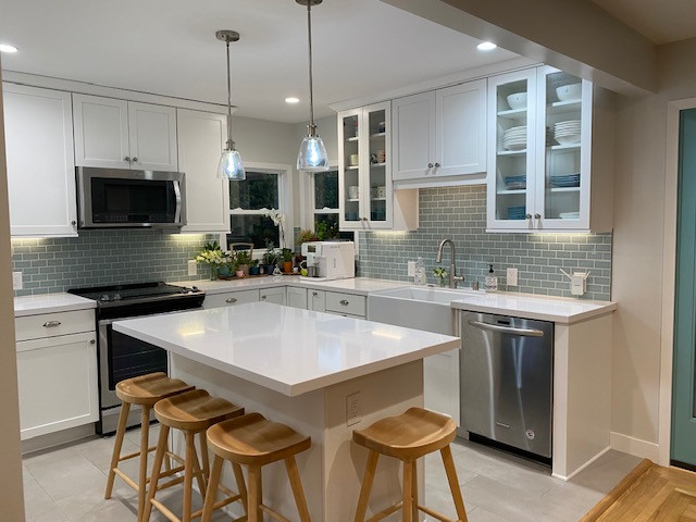 Richmond Kitchen with Custom Handmade Backsplash
