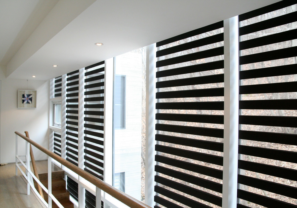 Sheer Zebra Shade, Black, 18x108 Contemporary Roller Shades by A