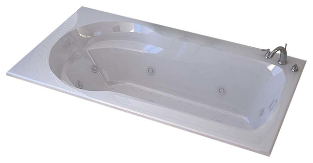 Venzi Elda 32 x 60 Rectangular Air & Whirlpool Jetted Bathtub By Atlantis