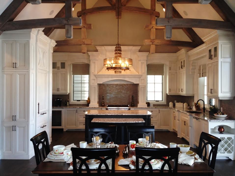 Transitional home design photo in Calgary