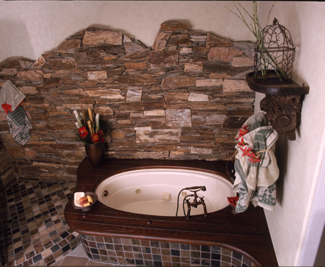 Mountain style bathroom photo in Phoenix