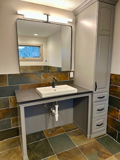 ADA Bath with Privacy Window and Doggy Door