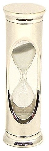 Silver 3 Minute Hourglass