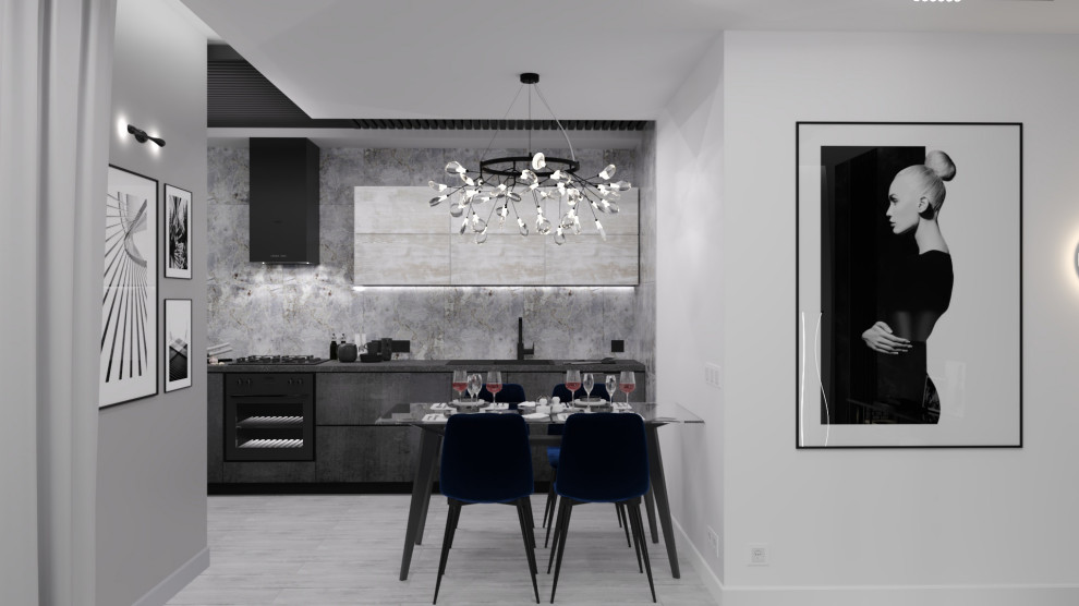 Аскетичный и женственный, лаконичный и смелый интерьер квартиры в трех уровнях