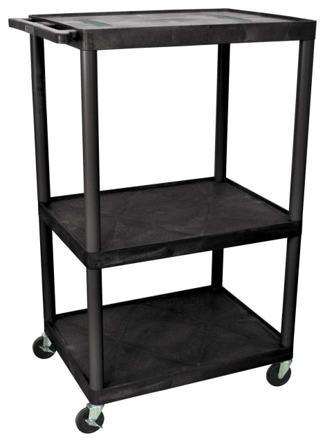 Offex Endura 54H Electric A/V Cart with 3 Shelves 