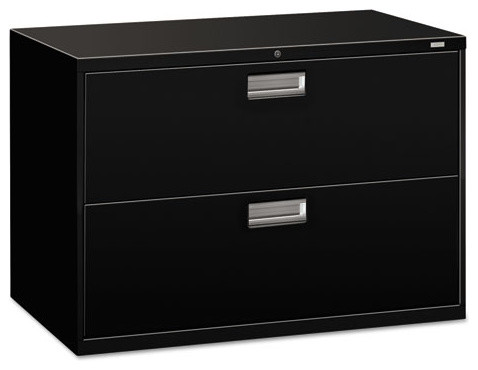 600 Series 2-Drawer Lateral File, 42"x19-1/4", Black