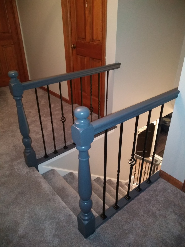 Modernized stairs - contemporary gray