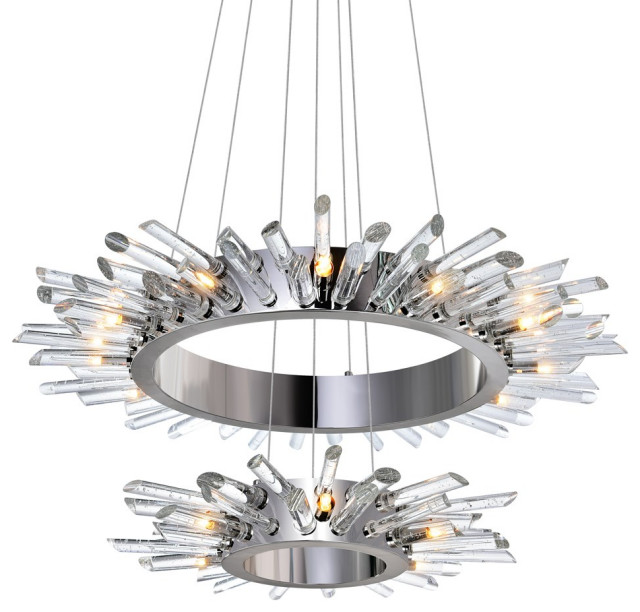 18 Light Chandelier With Polished Nickle Finish