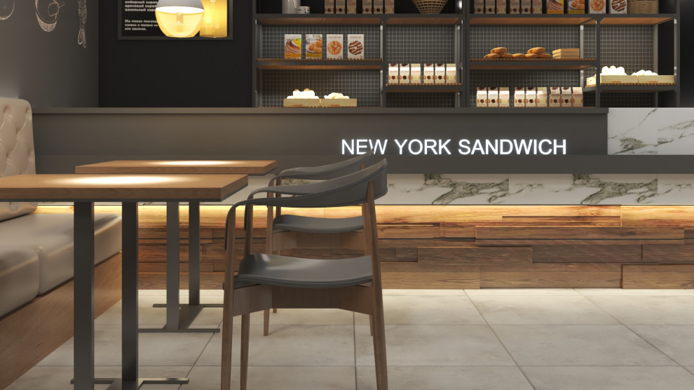 Проект "New York Sand" - Кафе в современном стиле