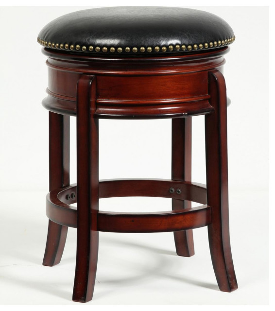 Boraam Hamilton 24" Swivel Counter Stool With Brandy Finish 43224 Transitional Bar Stools