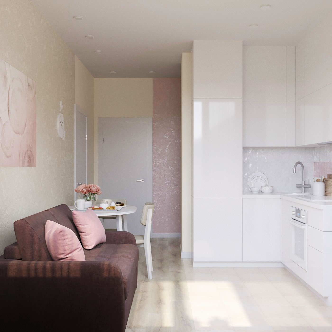 Проект Кухни Гостиной в ЖК «Микрогород».