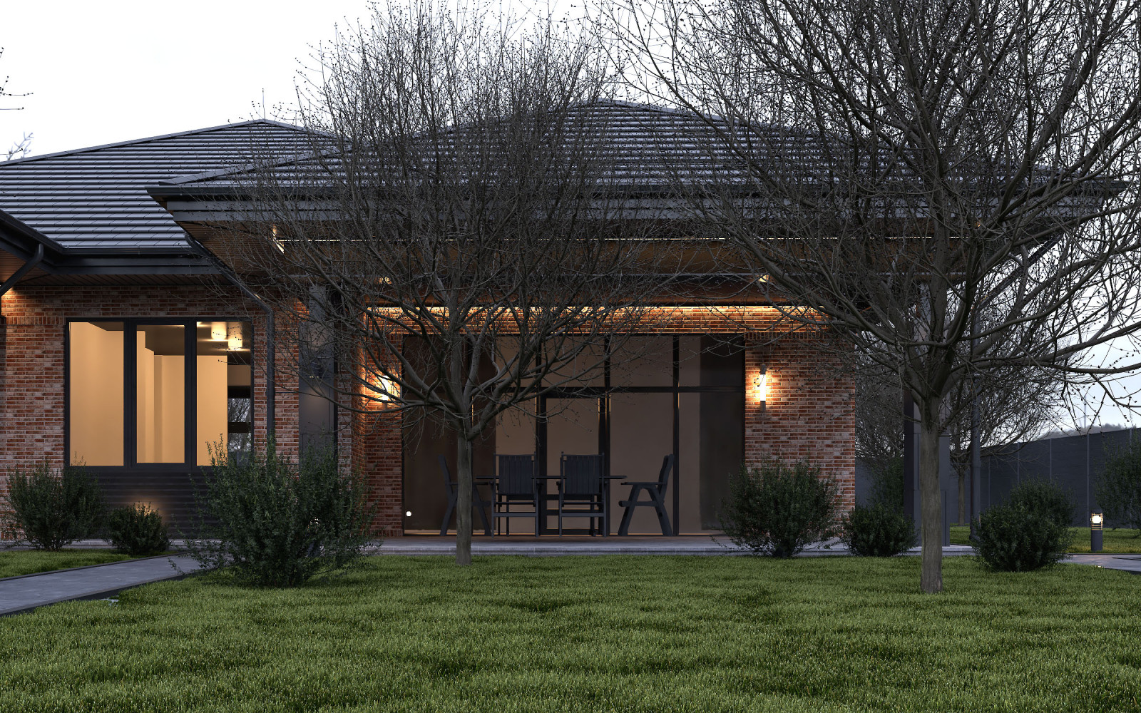 Одноэтажный жилой дом