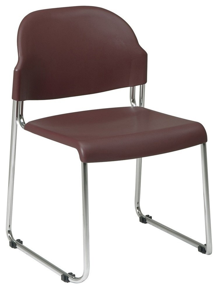 Work Smart STC Series STC3030C30-4 Stack Chair with Plastic Seat and Back