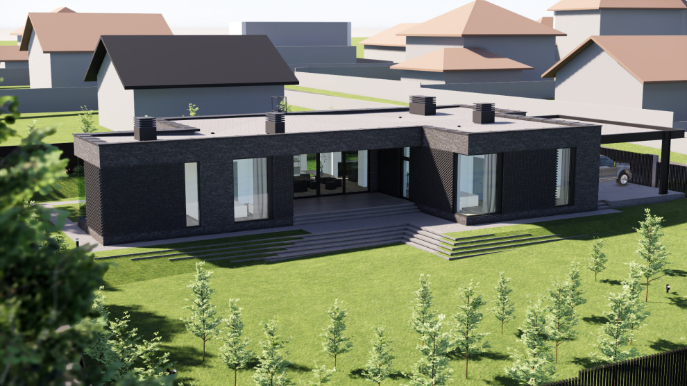 Жилой дом в современном стиле. 250 кв.м