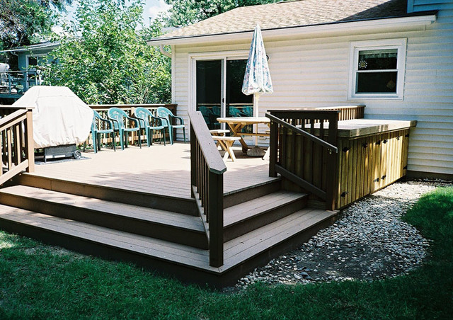 Trex Backyard Composite Deck rustikt-terrasse
