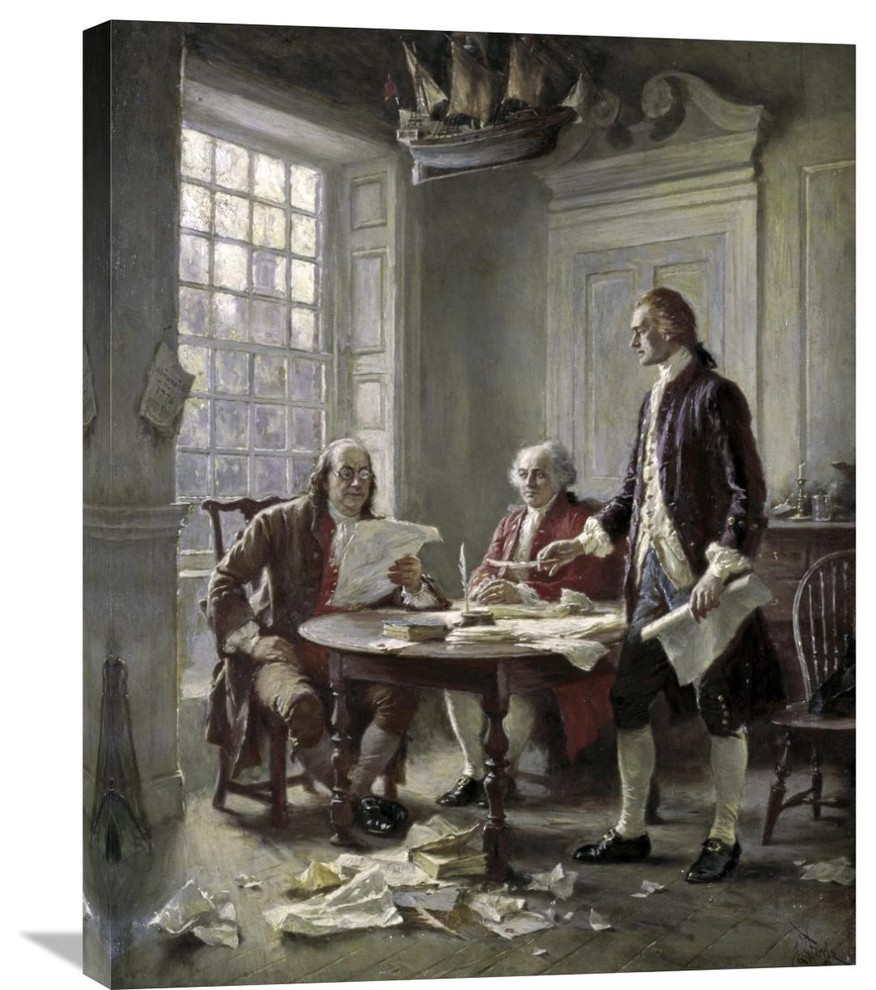 "Drafting the Declaration of Independence" Artwork, 23"x30"